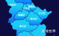 echarts宁波市地图颜色渐变效果实例